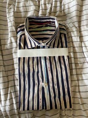 Robert Graham Exclusive Striped Button Down Shirt - M